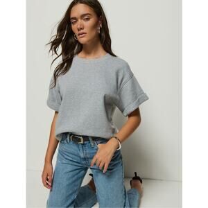 Nation Ltd. Bane Sweatshirt Short Sleeve Tee Relaxed Fit Gray Size Large